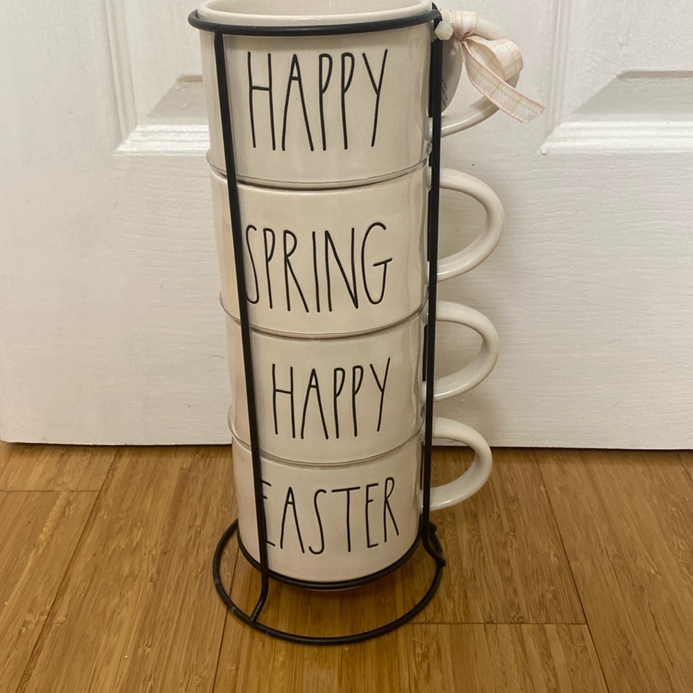 New Rae Dunn Mugs Stack Set